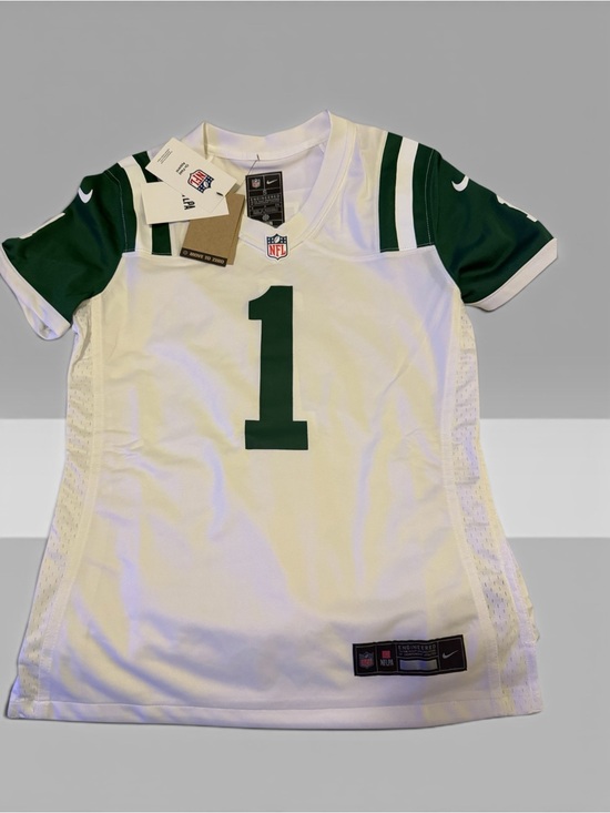 Nike Tops - Nike Women's White and Green #1 Football Jersey